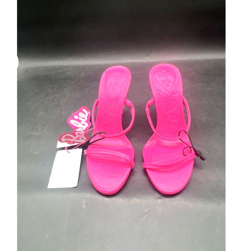 Zara Barbie The Movie Strappy Sandals Pink Clear Heel Women's Size 36-US 5.5 NWT